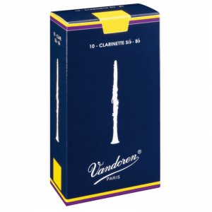 Vandoren Traditional Bb Clarinet Reeds, (Box 10) Strength 3.5